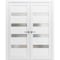 Sartodoors Double French Interior Door, 56" x 80", White QUADRO4113DD-WS-56 - alternate 2