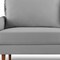 Homeroots 69" Gray Velvet Sofa With Dark Brown Legs 543723 - alternate 2