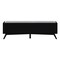Homeroots 59" Gray and Black Fabric Upholstered Storage Bench with Drawers 523986 - alternate 2