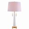 Jonathan Y Zoe 29.5" 2-Light Crystal LED Table Lamp, Clear/Brass Gold JYL2018A - alternate 1