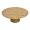 Homeroots 72" Natural Solid Wood Pedestal Base Round Top Dining Table 605987 - alternate 2