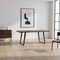 Homeroots 72" Walnut and Black Wood and Iron Frame Base Dining Table 640699 - alternate 2