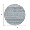 Homeroots 8' Blue And Gray Round Trellis Washable Indoor Outdoor Area Rug 616486 - alternate 2