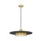 Z-Lite Ludo Matte Black + Modern Gold 1 Light Pendant 829P20-MB-MGLD-LED - alternate 1