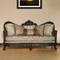 Homeroots 39" Beige Floral Sofa And Toss Pillows With Dark Brown Legs 348217 - alternate 2