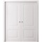 Sartodoors Sliding Double Pocket Doors 48 x 80 inches, BASIC 9422 White, Kit Rail Hardware, Solid Wood Inter BASIC9422DP-SKIN-48 - alternate 1
