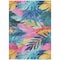 Homeroots 10' X 14' Sky Blue And Pink Floral Washable Indoor Outdoor Area Rug 611131 - alternate 2