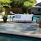 Homeroots 3' X 5' Beige Blue and Gray Abstract Washable Non Skid Indoor Outdoor Area Rug 559562 - alternate 2