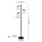Jonathan Y Ellie 66" 3-Light Mid-Century Modern Metal LED Floor Lamp w/ Triple Frosted Globe Shades, Black/White JYL3087B - alternate 2