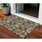 Homeroots 3' X 5' Black Gold And Ivory Abstract Washable Indoor Outdoor Area Rug 602545 - alternate 1