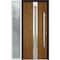 Vdomdoors Steel Door Deux 1744 Natural Oak Sidelight Exterior White Window Stainless Inserts Single Modern Pa DEUX1744EXD-OAKW-W36+12xH80-LH-O - alternate 1