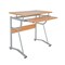 Homeroots 43" Oak Wood and Stainless Steel Computer Desk 723739 - alternate 3