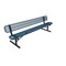 Mytcoat 8ft Outdoor Bench with Back, Portable, Light Blue, Expanded Metal, Textured Coating 804190 - alternate 1