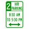 Sign Solutions Usa Parking Sign, 12 in W, Aluminum Sign, White DUS10DWT1218R7-1082H - alternate 1