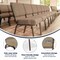 Flash Furniture Beige Fabric Church Chair, PK4 4-FD-CH0221-4-CV-BGE1-GG - alternate 2