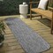 Jonathan Y Miles Modern Minimalist Radius Corner Solid Gray 2 ft. x 8 ft. Indoor/Outdoor Shaped Runner Rug SHP100C-28 - alternate 1
