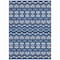 Homeroots 5' X 8' Navy Blue And Ivory Moroccan Washable Indoor Outdoor Area Rug 594335 - alternate 2