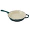 Crock-Pot Crock Pot Artisan 10 in. Round Enameled Cast Iron Skillet in Teal Ombre 111982.01 - alternate 1