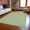 Homeroots 5' X 8' Green And Gray Floral Washable Indoor Outdoor Area Rug 610649 - alternate 2