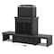 Sunjoy Wood Burning Fireplace, Matte Black, Steel, with Chimney, Log Holders, and Cover A304004830 - alternate 1