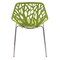 Leisuremod Modern Asbury Dining Chair with Chromed Legs, Green, 2PK AC16G2 - alternate 2