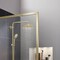 Anzzi Welle 74x34in Framed Fixed Shower Screen Door, Brushed Gold with 5/16in 8mm Tempered Clear Glass SD-AZ22-01BG - alternate 2