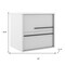 Homeroots 24" Off White Wood Floating Bathroom Vanity With White Sink And Two Drawers 624079 - alternate 2
