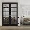Sartodoors Hidden Double Doors Black 60x96 (2* 30x96) Solid Core Modern Interior QUADRO4522DMF-BLK-60x96-LH-O - alternate 1