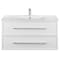 Cutler MILANO 36 in Wall Hung Vanity WHITEw/top (Modern Shaker) FV-WHITE36MS - alternate 1