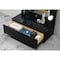 Global Furniture Usa Contemporary Ella Black Vanity Set With Storage Stool ELLA-BLACK-VANITY SET W/ STR STOOL - alternate 2