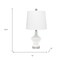 Homeroots 23" White And Silver Glass Gourd Table Lamp With White Drum Shade 643355 - alternate 1