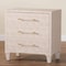 Baxton Studio Nira Modern Beige Faux Shagreen 3-Drawer Storage Cabinet 251-13971-ZORO - alternate 2
