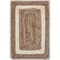 Homeroots 19" Set of Four Natural And Ivory Geometric Braided Jute Placemats 534183 - alternate 2