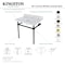 Kingston Brass 36-Inch Carrara Marble Console Sink with Brass Legs, 8-Inch, 3-Hole KVBH3622M81 - alternate 3