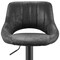 Homeroots Set of Two 32" Black Faux Leather And Steel Swivel Low Back Adjustable Height Bar Chairs 524973 - alternate 2