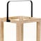 Homeroots 16" Clear And Natural Glass And Solid Wood Tabletop Lantern Candle Holder 634816 - alternate 2