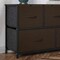 Flash Furniture Harris 5 Drawer Storage Dresser with Black Cast Iron Frame, Brown Wood Top and Brown Easy Pull Engi WX-5L206-MDF-BK-BR-GG - alternate 2