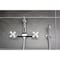 Kingston Brass Two-Handle Wall Mount Bridge Kitchen Faucet with Brass Sprayer, Polished Chrome KS2441PXBS - alternate 2