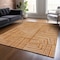Homeroots 8' X 10' Copper And Ivory Geometric Washable Indoor Outdoor Area Rug 600855 - alternate 2