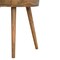 Homeroots 22" Beige Solid Wood Round One Drawer Nightstand 651492 - alternate 2
