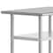 Flash Furniture Reese 24x36 Portable Work Table, Stainless Steel Top Shelf and 2 Adjstbl Glvnzd Steel Undershelves NH-WT-GU-2436-GG - alternate 2