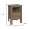 Homeroots 24" Deep Taupe Wood End Table With Shelf 332735 - alternate 2