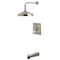 Kingston Brass Single-Handle Pressure Balanced Tub and Shower Faucet, Brushed Nickel KB6148PL - alternate 1