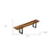 Homeroots 87in Live Edge Acacia Wood Bench With Black Metal Legs 379793 - alternate 2
