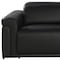 Homeroots 86in Black Italian Leather Power Reclining Loveseat With Storage 720526 - alternate 2