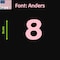 Aacc Self-Adhesive Vinyl Number: 8, Size: 14 in. Color: Pink Font: Anders, 24PK AACC-Anders-N8-Pink-I14x24 - alternate 1