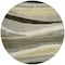 Homeroots 8' Taupe Gray And Black Round Abstract Washable Indoor Outdoor Area Rug 603691 - alternate 2
