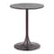 Homeroots 24" Black and Bronze Wood and Steel Pedestal Base Round Top Dining Table 572241 - alternate 1