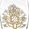 Homeroots 12" Clear And Gold Tree Of Life Oval Lead Free Crystal Table Vase 375737 - alternate 2