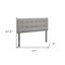 Homeroots Gray Linen Blend Upholstered Full Headboard 490175 - alternate 2